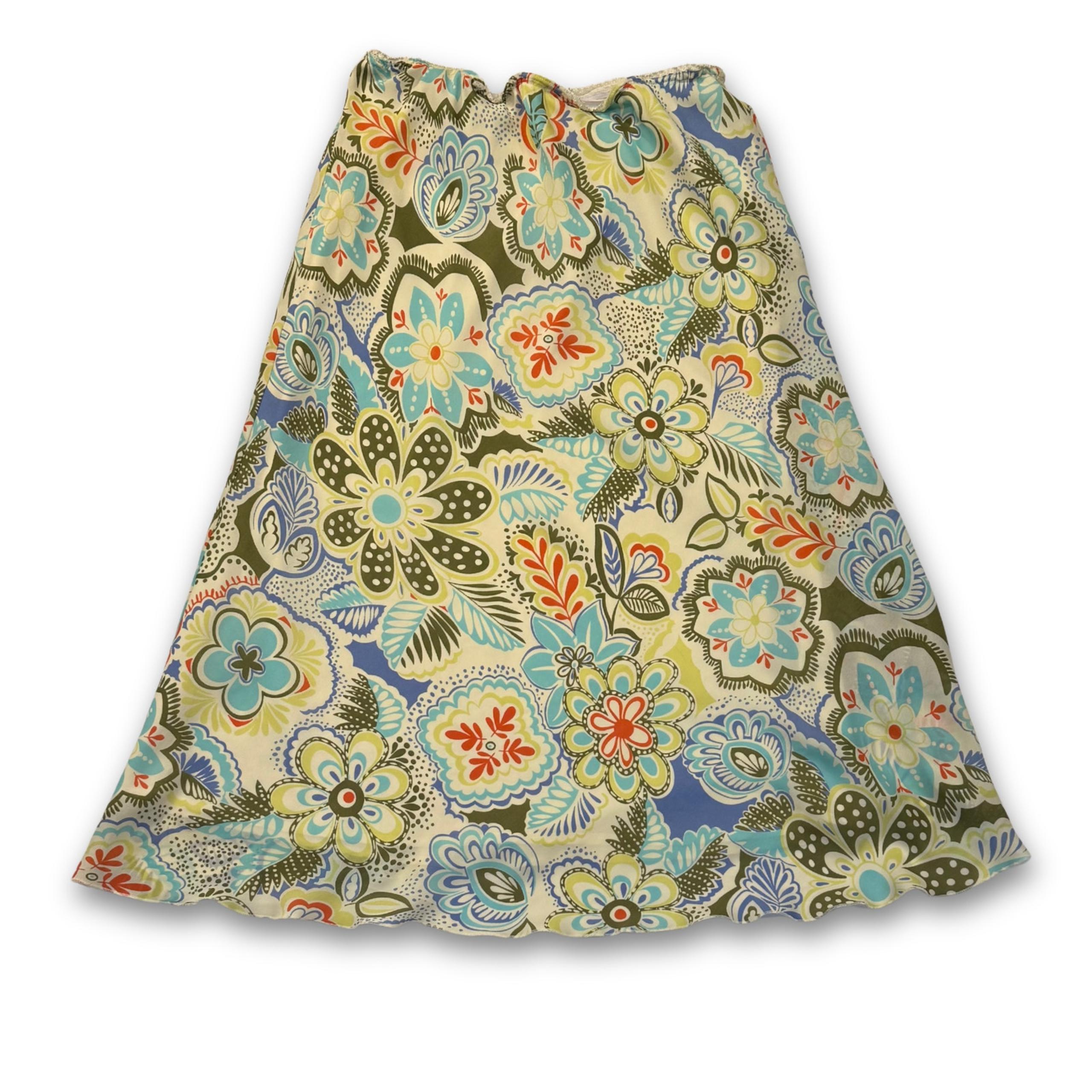 Vintage Christopher & Banks A-Line Floral Midi Skirt | Women's XL