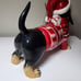 Blue Sky Dachshund Holiday Christmas Cookie Jar