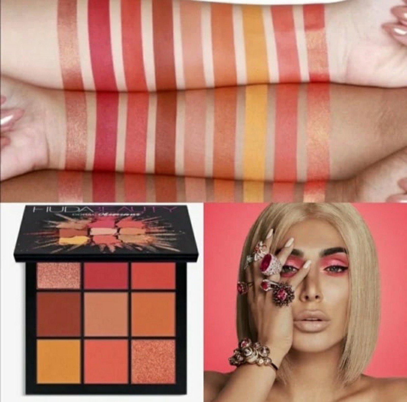 HUDA BEAUTY CORAL OBSESSIONS EYESHADOW PALETTE (LIMITED EDITION)