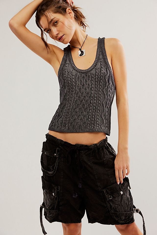 FREE PEOPLE Moon Bay Parachute Cargo Short