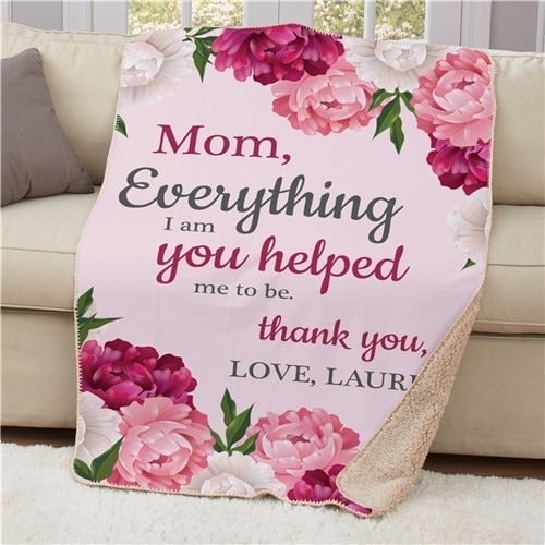 Custom Mom Everything Sherpa Blanket