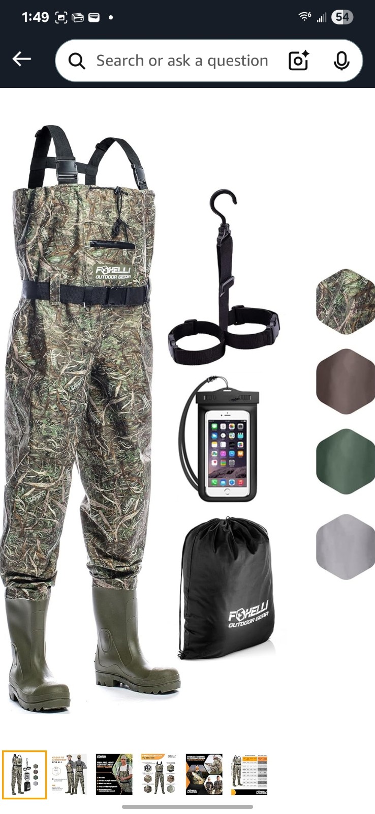 Foxhelli Nylon Chest Waders size 11
