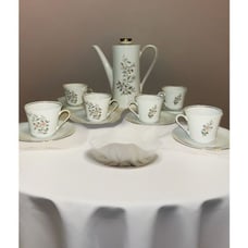 Vintage Mitterteich Bavaria Tea Pot, Cups And Saucers Set