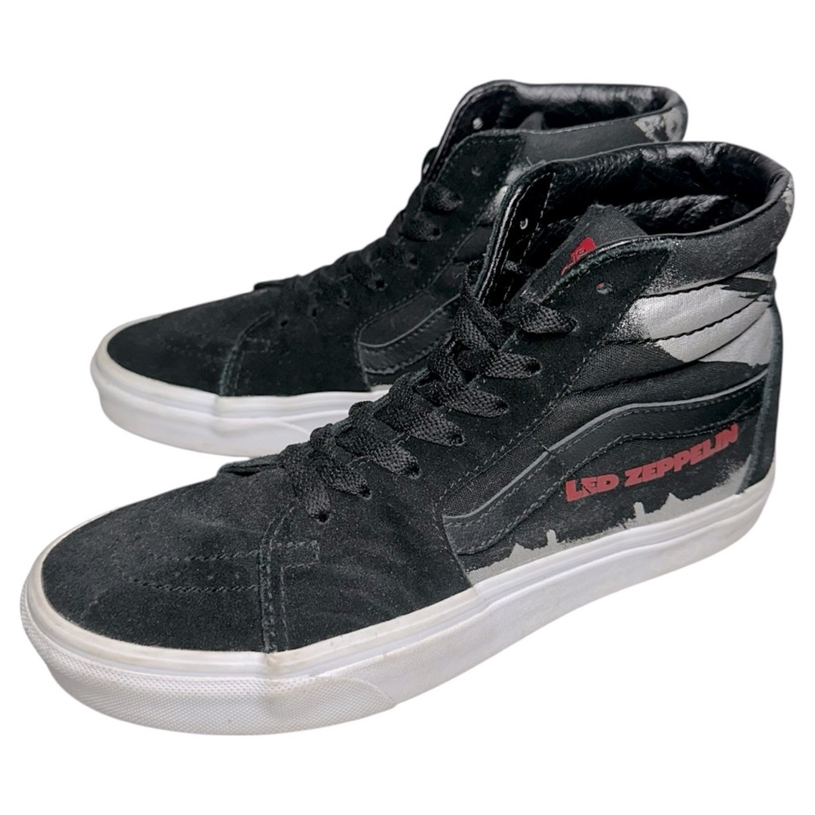 VANS Uni-Sex Women’s 8 Black Led Zeppelin SK8- High 50th Anniversary Sneakers