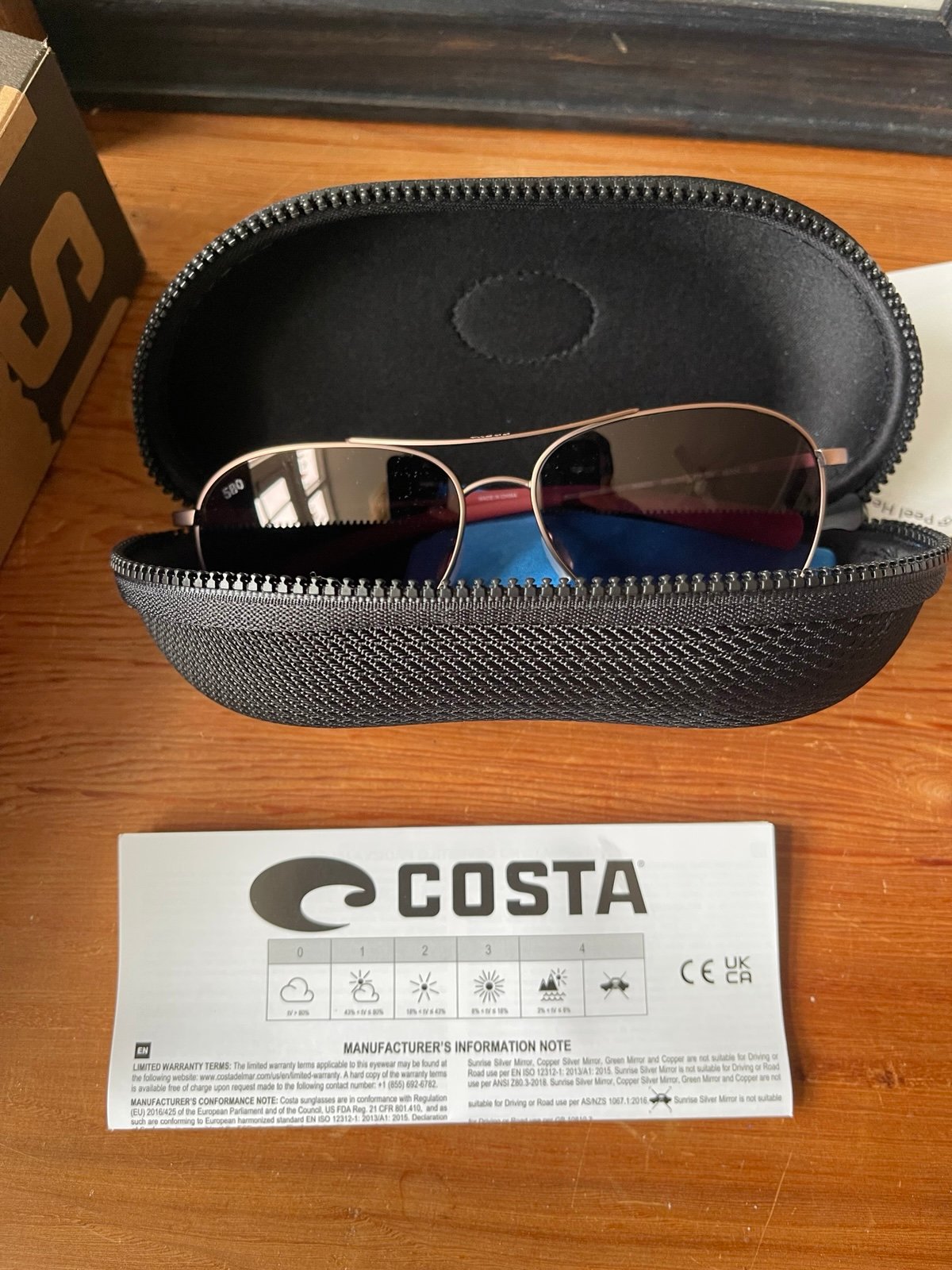 Costa Del Mar Piper Sunglasses, Satin Rose Gold, Rose Gradient 580G