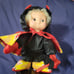 Vintage Padma Animated Halloween Motionette Girl Dressed Up Doll Toy 12 Untested