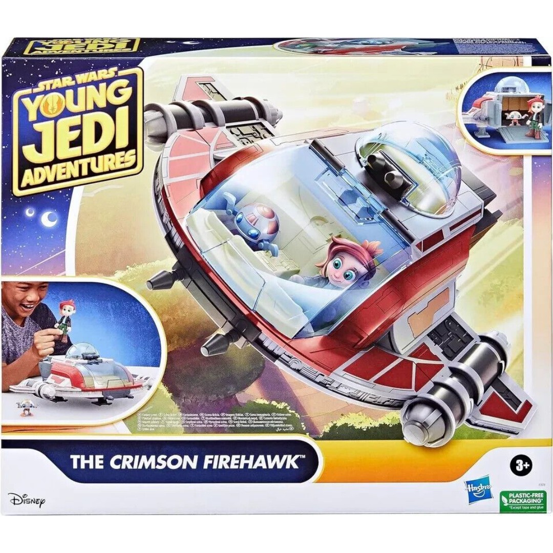 Disney Star Wars Young Jedi Adventures: The Crimson Firehawk vehicle w figures