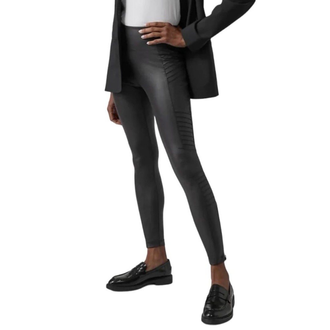 Athleta Delancey Moto Tight Black Zipper Ankle Activewear Athleisure Women’s L