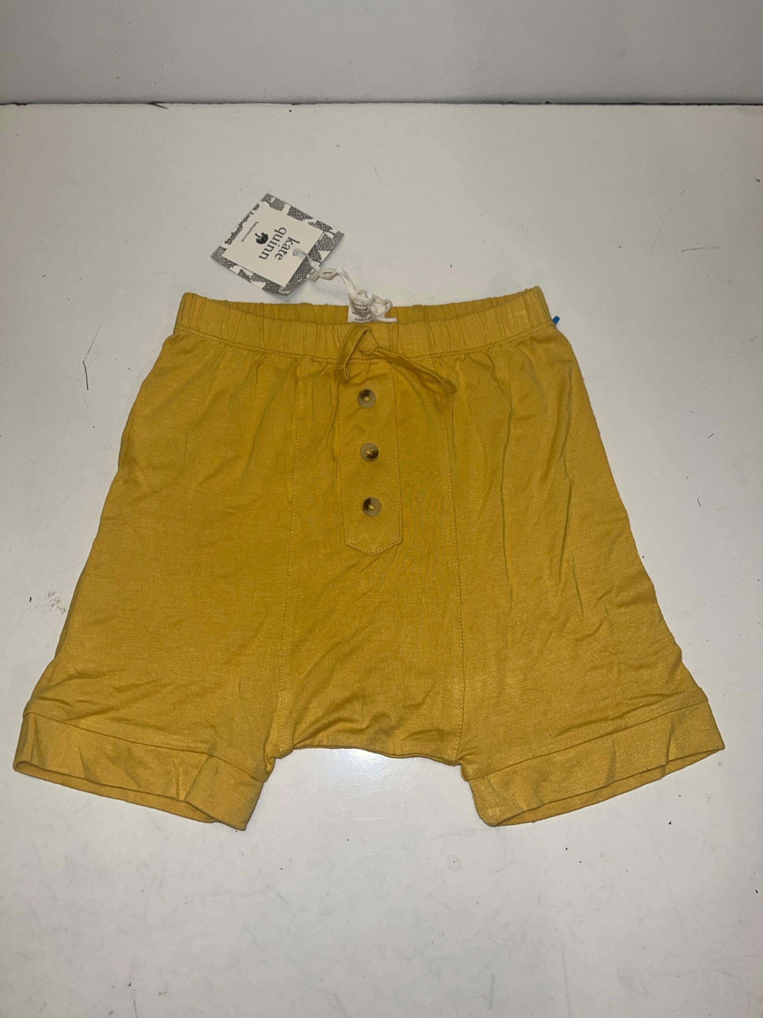 NWT Kate Quinn mustard yellow shorts toddler size 4T