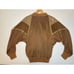 RARE Vintage brown patchwork leather suede grandpa crewneck sweater SO GOOD