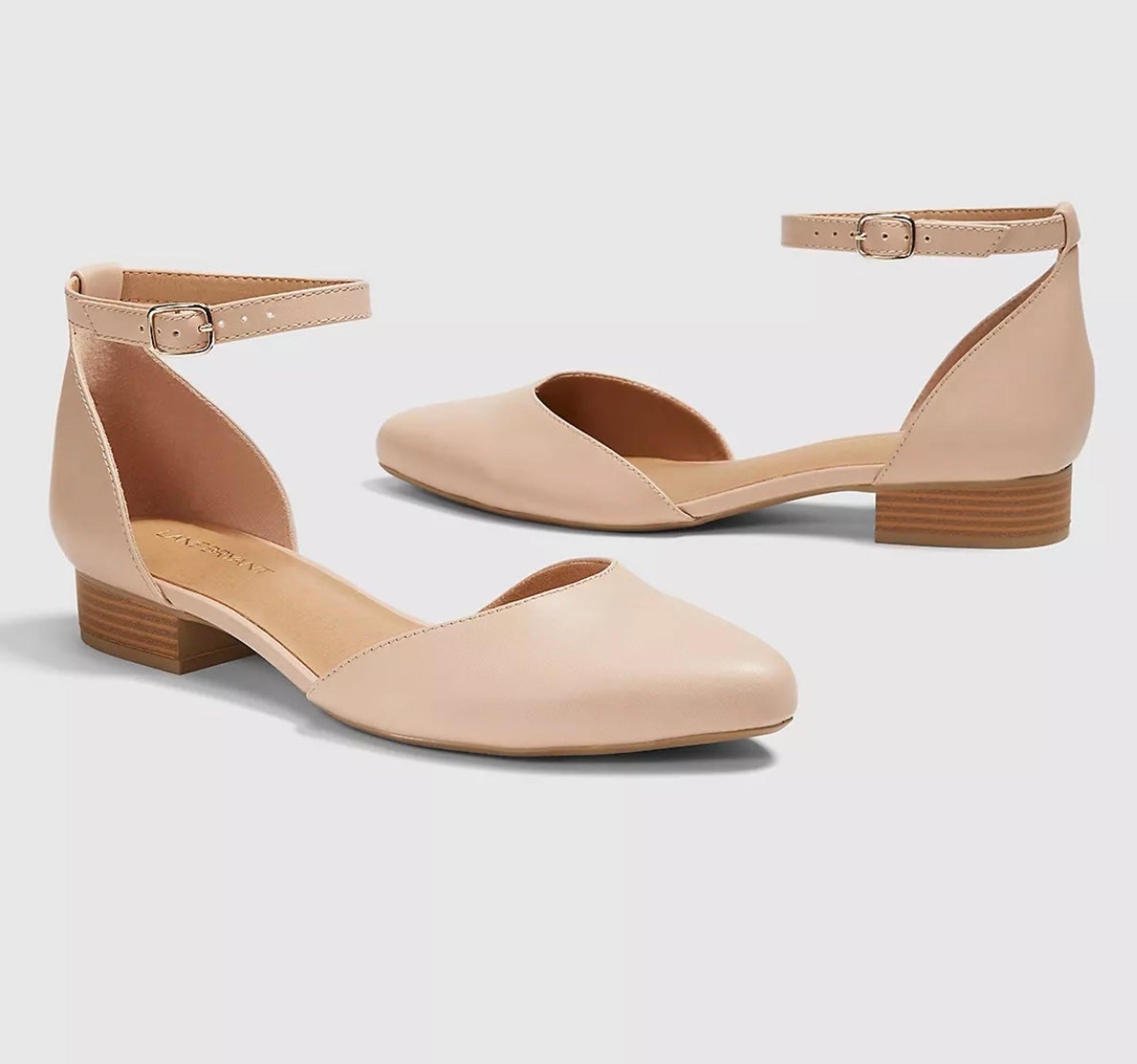 Lane Bryant Nude Dream Cloud Ankle Strap Sandals 9W