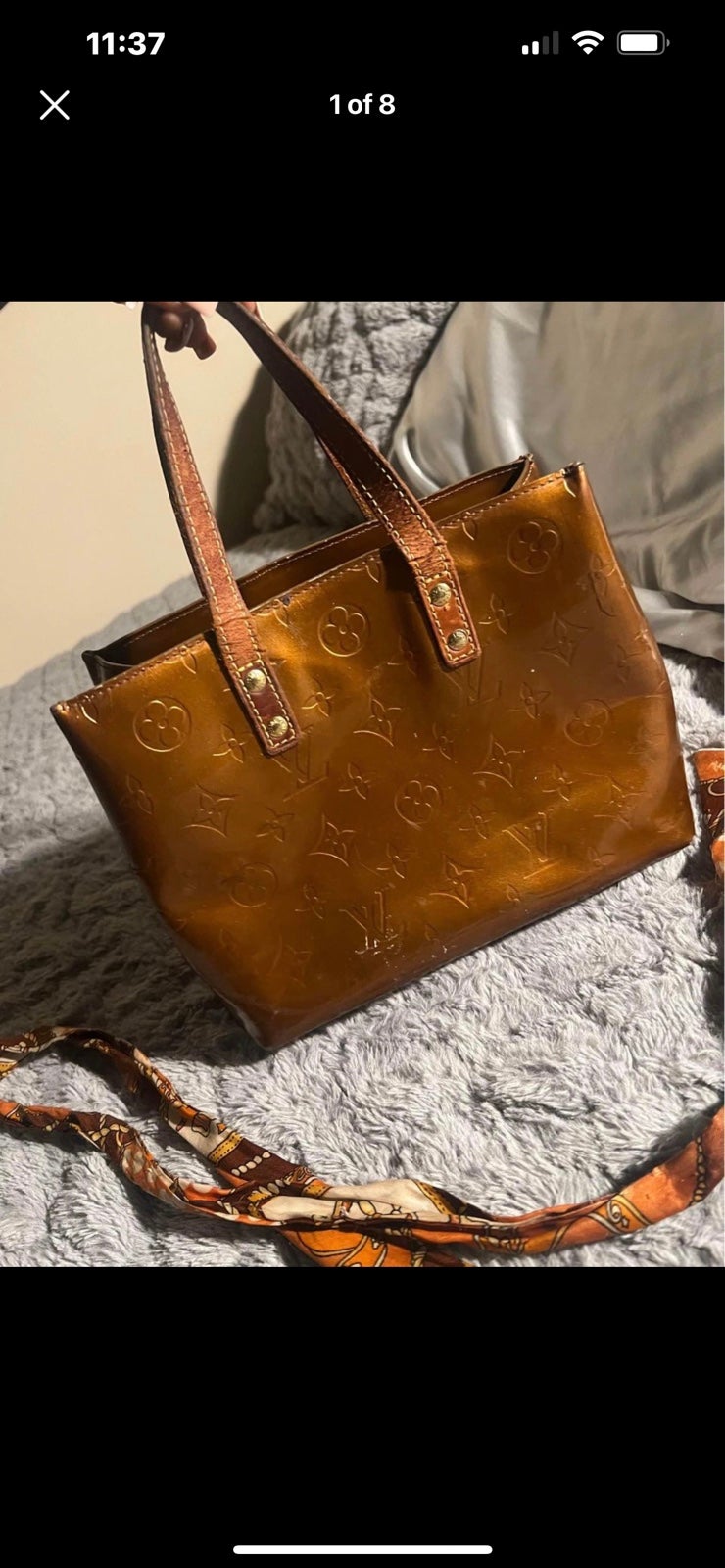 LOUIS VUITTON VERNIS BRONZE HANDBAG