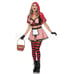 Sexy Red Riding Hood 4 Pc Cosplay Halloween Red Women's Costume Set Size M/L