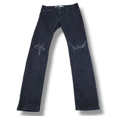 Topman Jeans Size 30R 31x30 Topman Stretch Skinny Jeans Button Fly Distressed