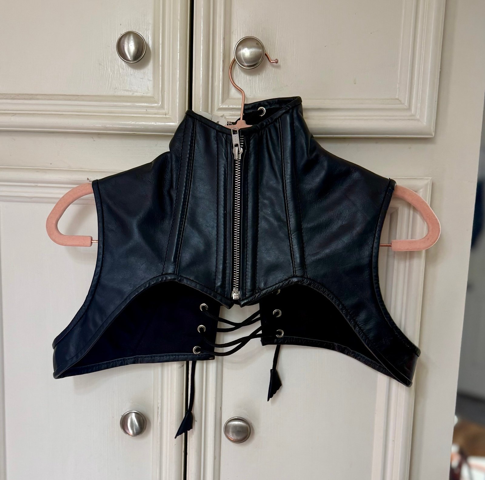leather neck corset