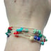 Dakota West 6 Strand Liquid Silver Multi-Stone Bracelet Adj 7-8in Southwestern