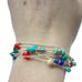 Dakota West 6 Strand Liquid Silver Multi-Stone Bracelet Adj 7-8in Southwestern