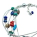 Dakota West 6 Strand Liquid Silver Multi-Stone Bracelet Adj 7-8in Southwestern
