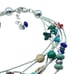 Dakota West 6 Strand Liquid Silver Multi-Stone Bracelet Adj 7-8in Southwestern