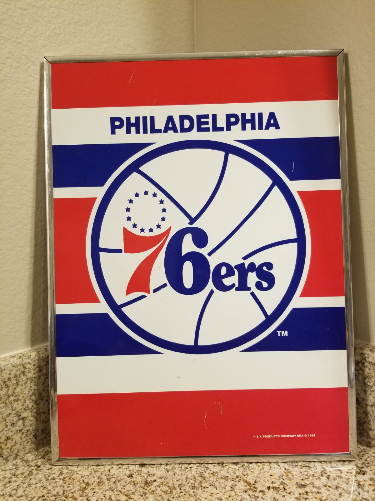 NBA 76ers wall sign