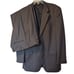 Jos A Bank Suit Men 44L Gray Pin Striped Wool Blazer Pleated Pants 2 Peice 39x30