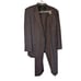 Jos A Bank Suit Men 44L Gray Pin Striped Wool Blazer Pleated Pants 2 Peice 39x30