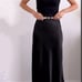 Zara a-line midi satin black Skirt size S