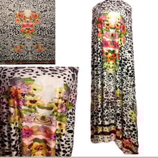 4 yards animal floral print fabric