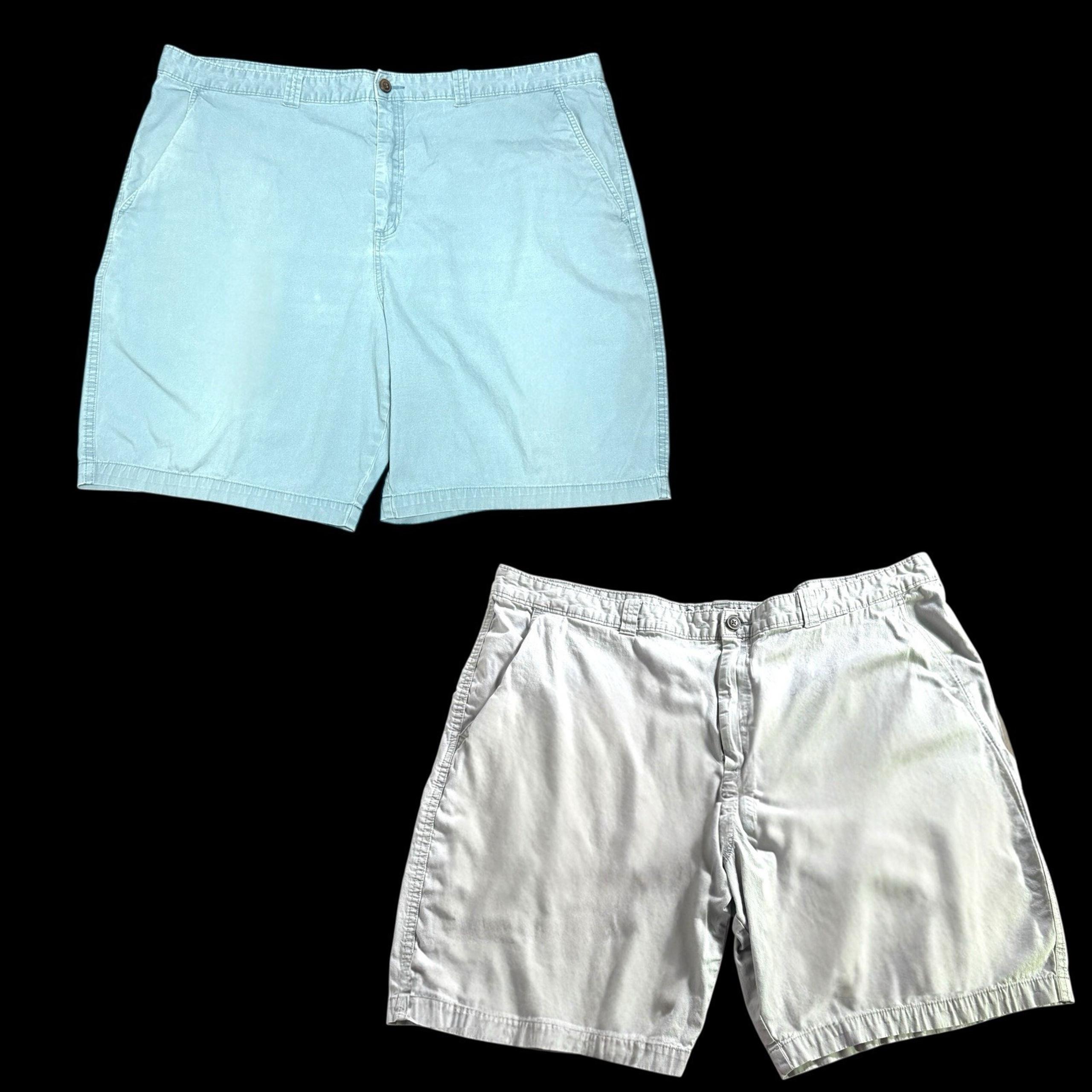 Lot Of 2 Magellan Outdoors Gray & Blue Shorts Chino Pockets Men's Size 44W