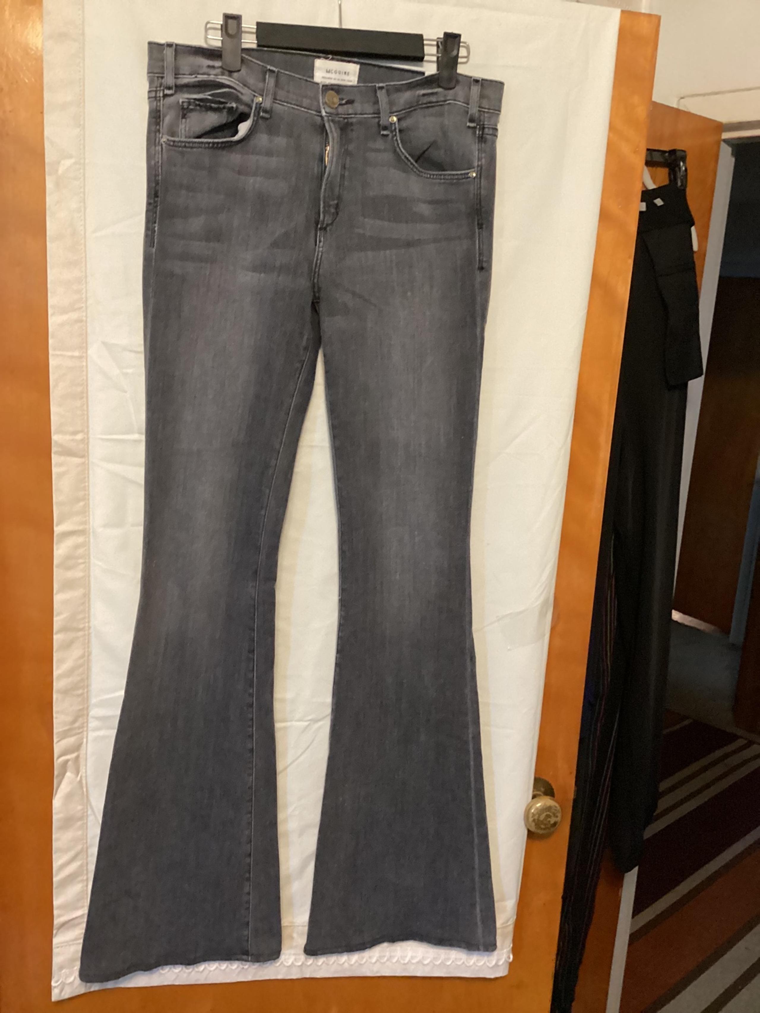MCQUIRE Balck stone washed Flared Jeans Sz 29