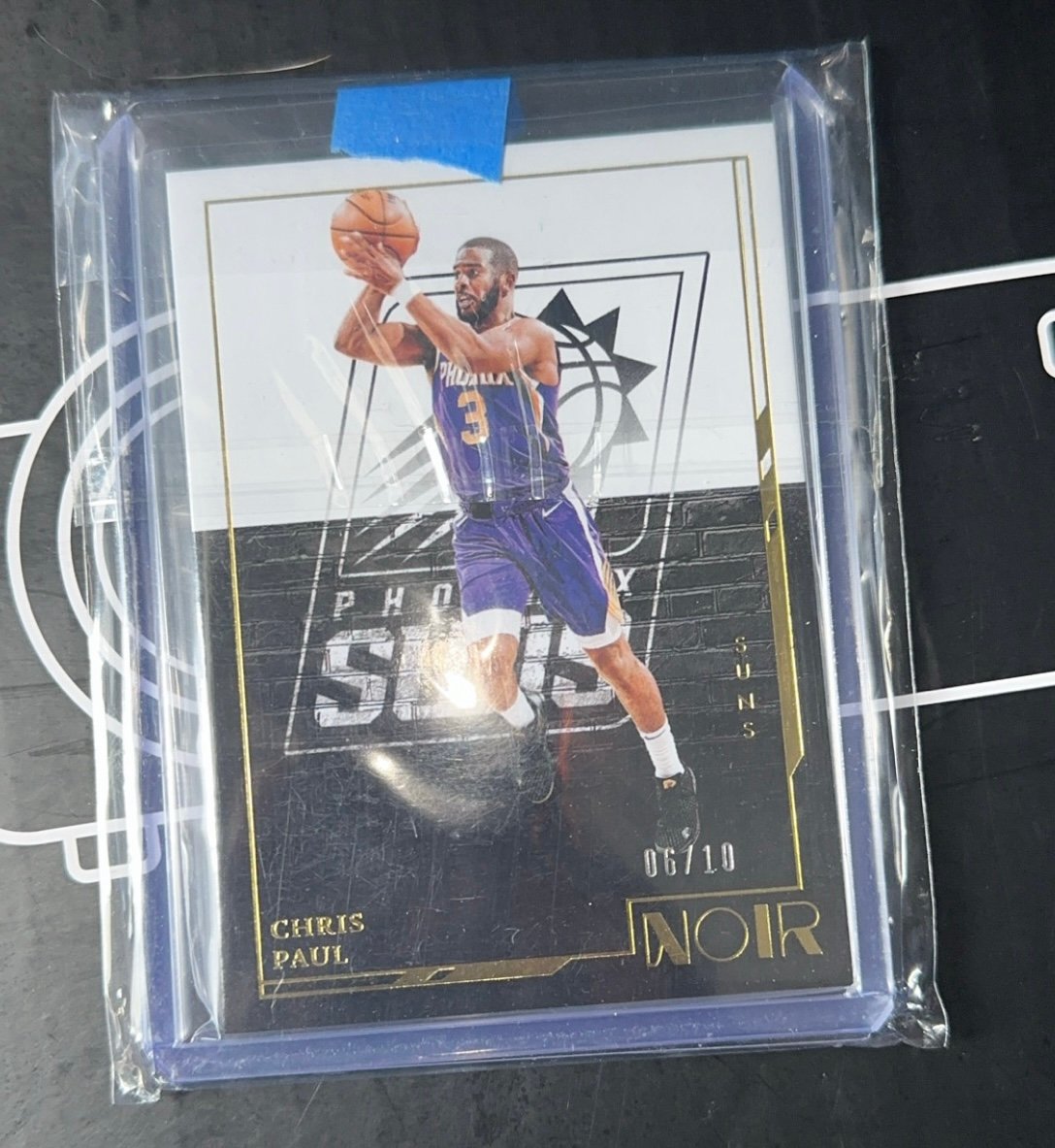 2021-22 Panini Noir Chris Paul Icon Edition Holo Gold SP #'d 06/10 SUNS