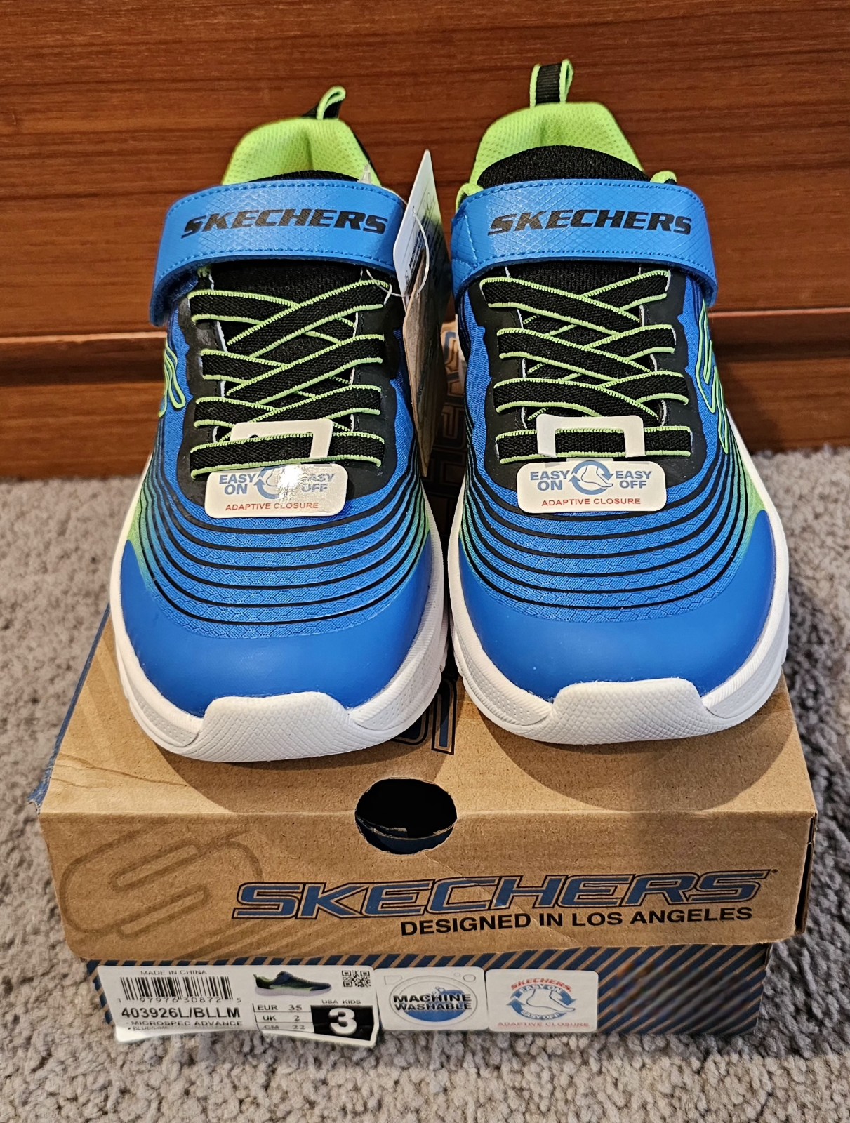 Skechers Microspec Advance Kids Sneakers. Size 3.