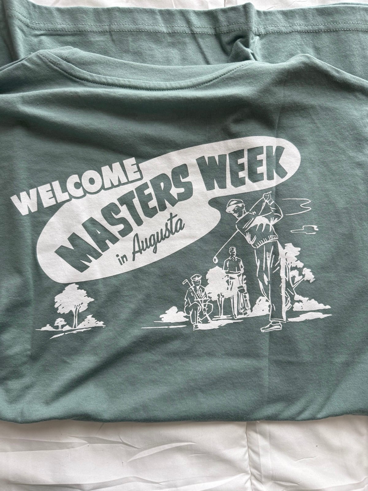 NEW 2025 Masters Golf WELCOME MASTERS WEEK Green T-Shirt Augusta National XL NWT