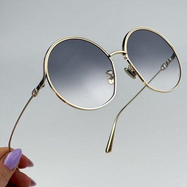 Dior EVERDIOR R1U C0A2 BRAND NEW Sunglasses Gold Gradient Unisex Metal Round