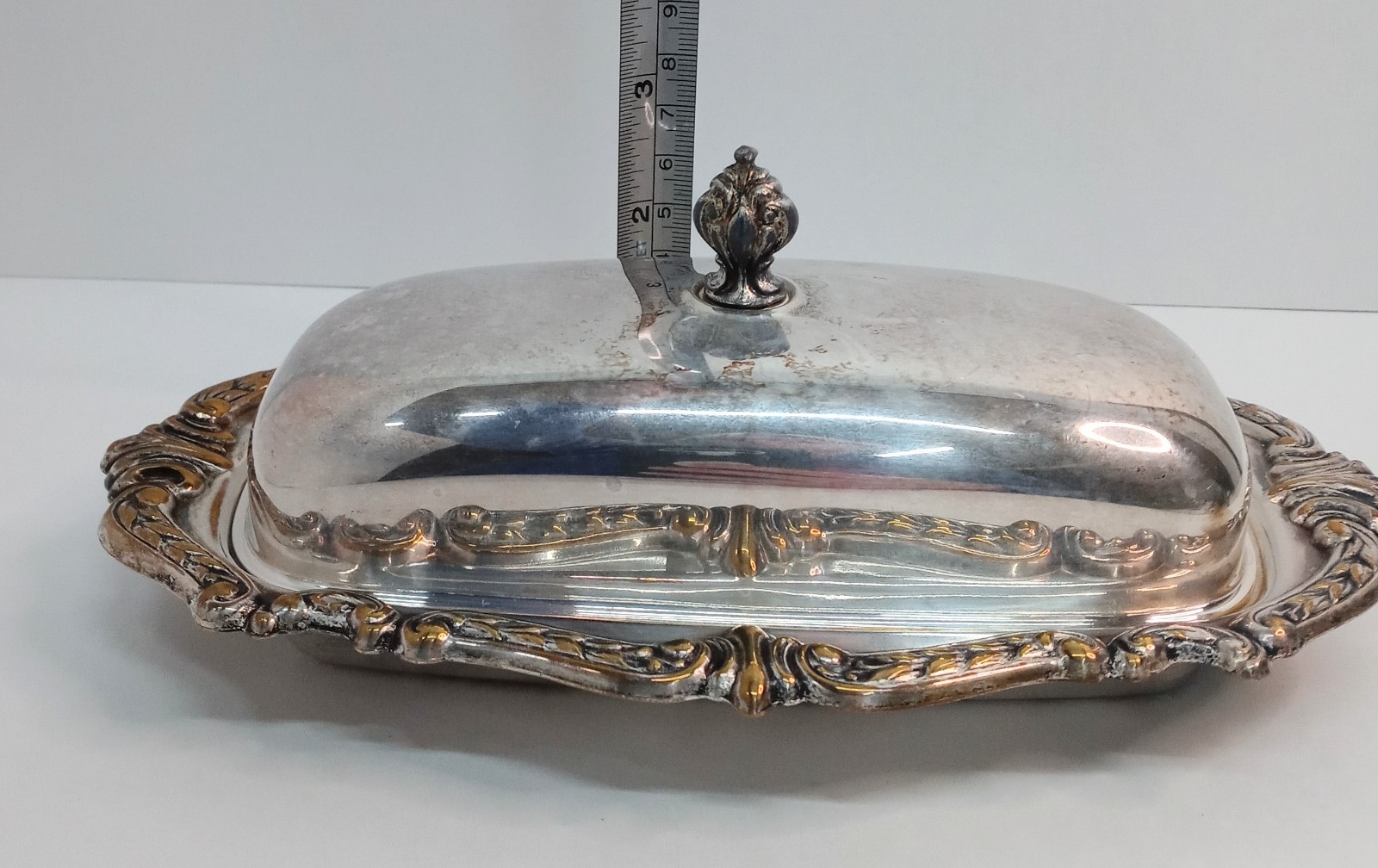 Vintage Sheridan Silverplated Butter Dish Glass And Lid Included