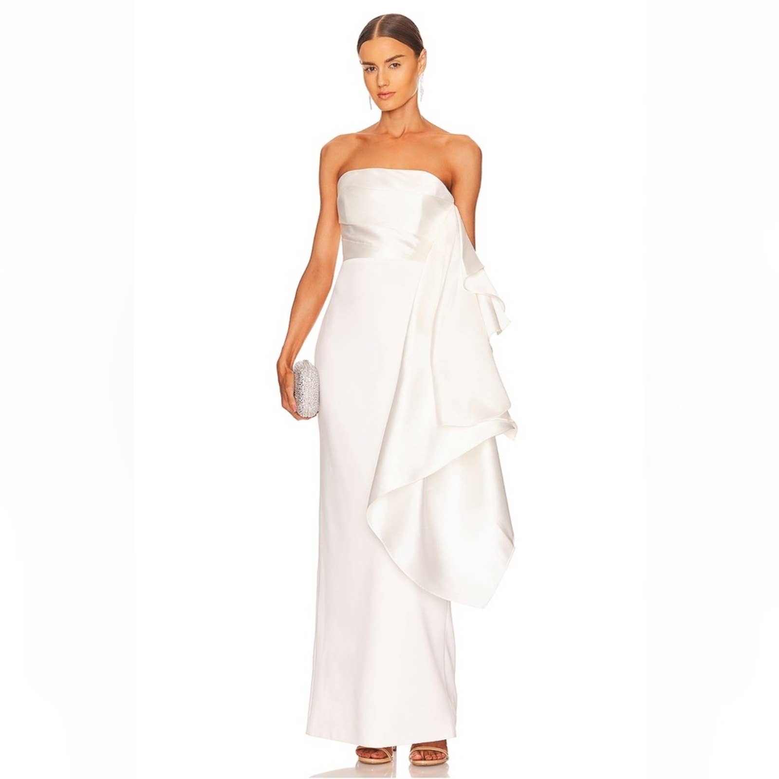 NWT Solace London Milena Maxi Dress white size 6