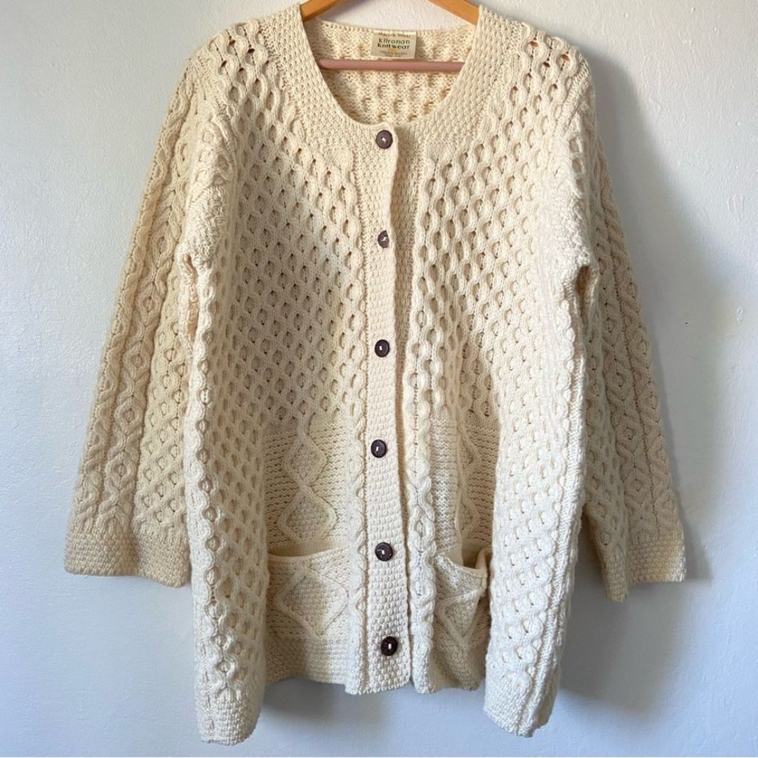 Vintage Kilronan Knitwear Merino Wool Cardigan