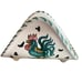 ORVIETO GREEN ROOSTER: NAPKIN HOLDER Hand Painted Italy Signed Etiona Ravello