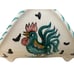 ORVIETO GREEN ROOSTER: NAPKIN HOLDER Hand Painted Italy Signed Etiona Ravello