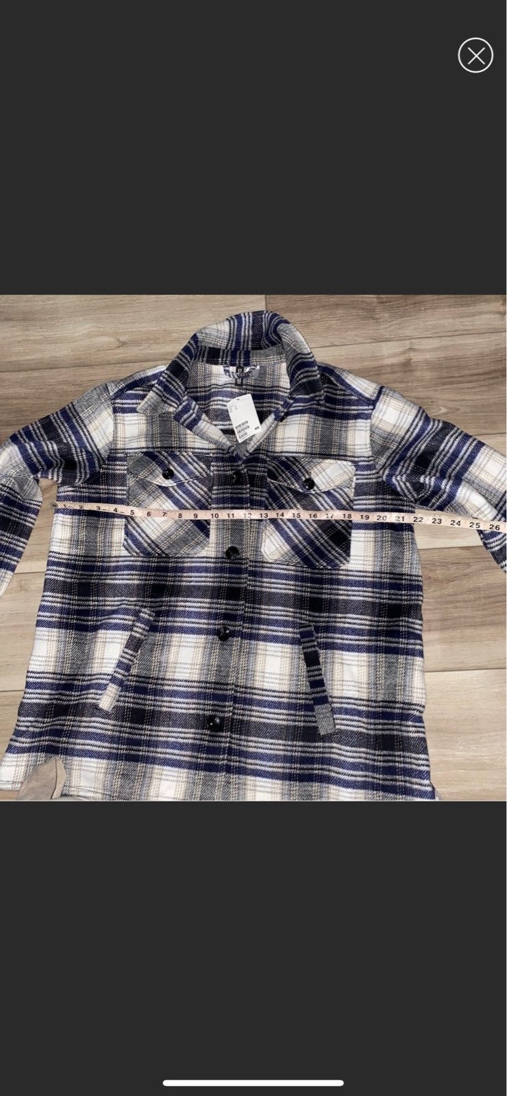 Plaid HM shirt jacket / shacket NWT