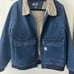 Carhartt denim Sherpa lined jacket
