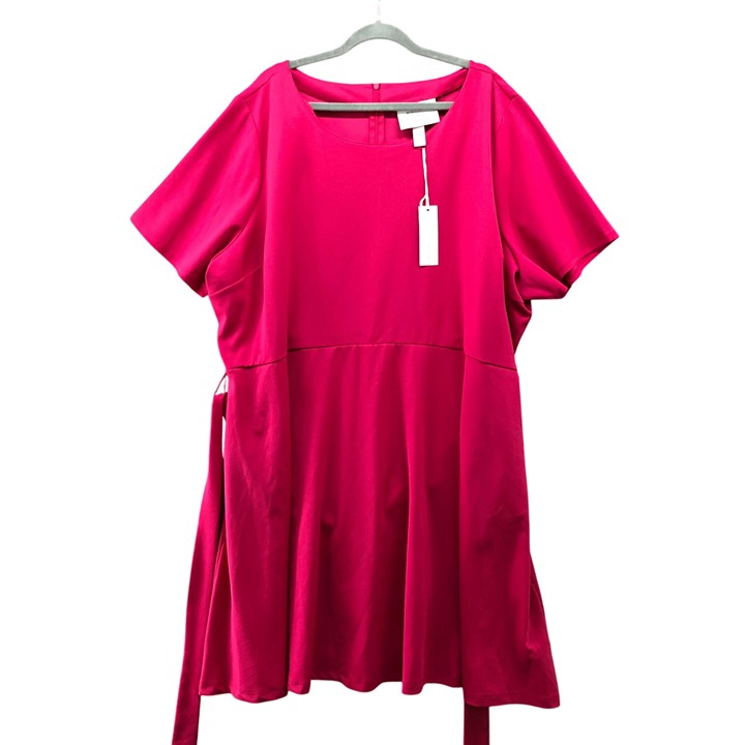 NWT Lane Bryant x Beauticurve Short Sleeve Dress Plus Size 28 (4X) Pink A-Line