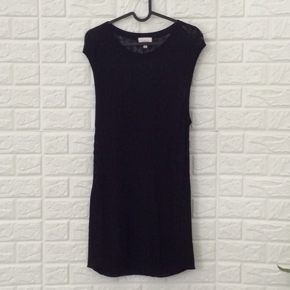Wilfred black open knit sweater tunic
