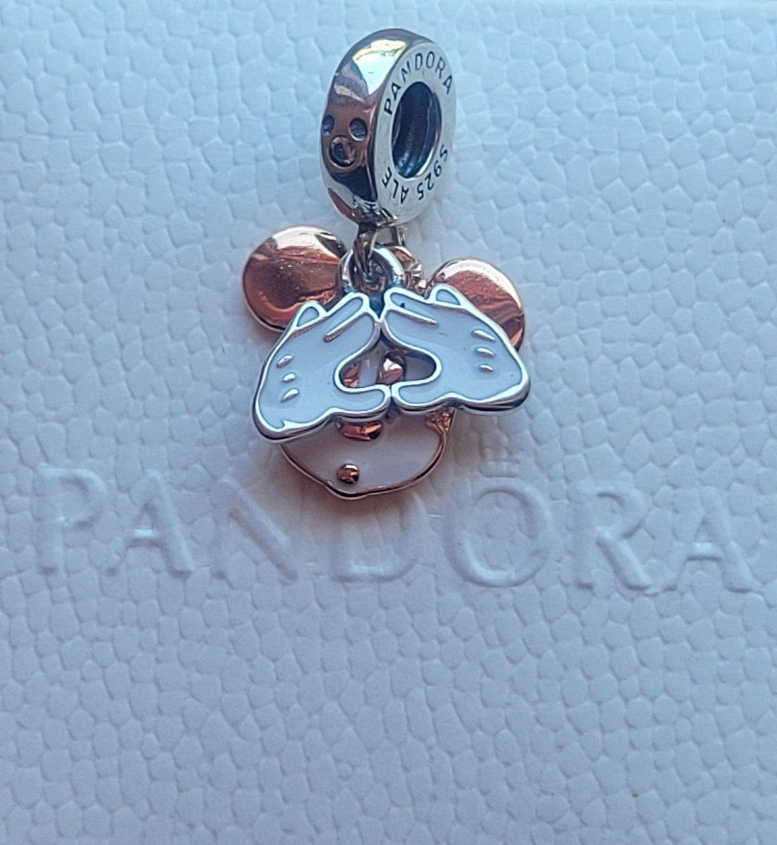 Pandora Disney Mickey Double Dangle Charm ALE S925