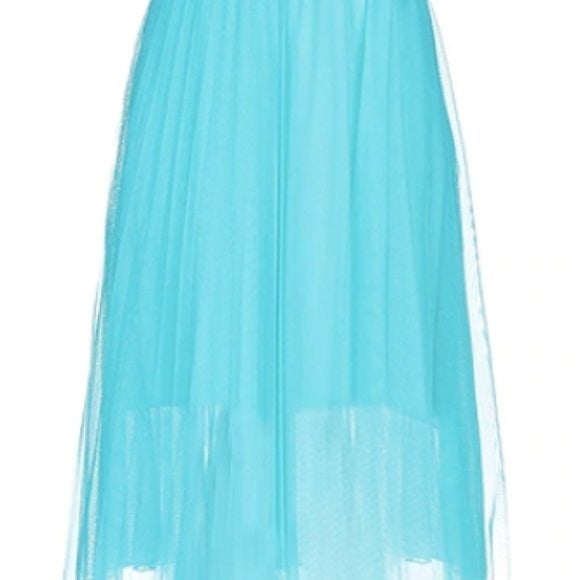 Patrizia Pepe Tulle Knee length skirt Turquoise size 10