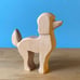 Poodle dog white/cream Waldorf wood toy