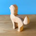 Poodle dog white/cream Waldorf wood toy