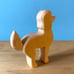 Poodle dog white/cream Waldorf wood toy
