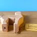 Poodle dog white/cream Waldorf wood toy