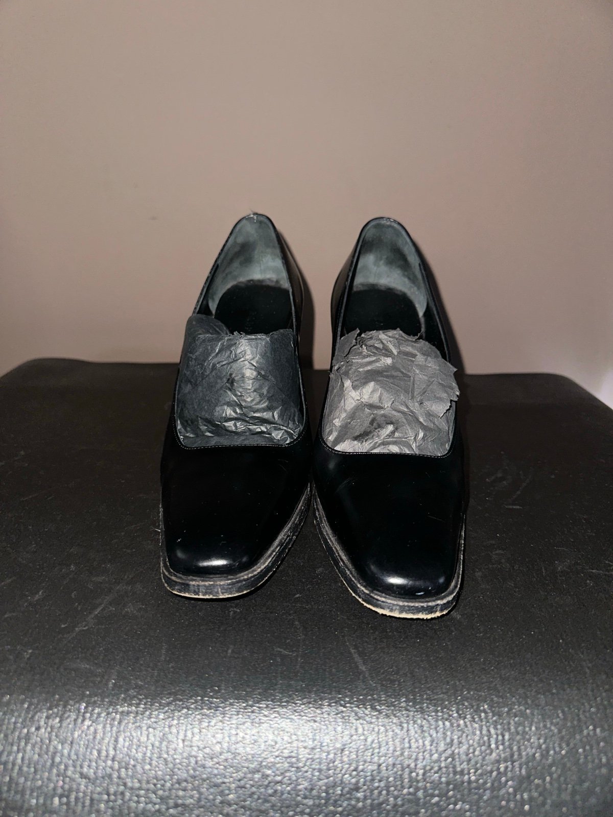 Vintage Ralph Lauren Women’s Black Calf Heels Size 8.5 Good Condition